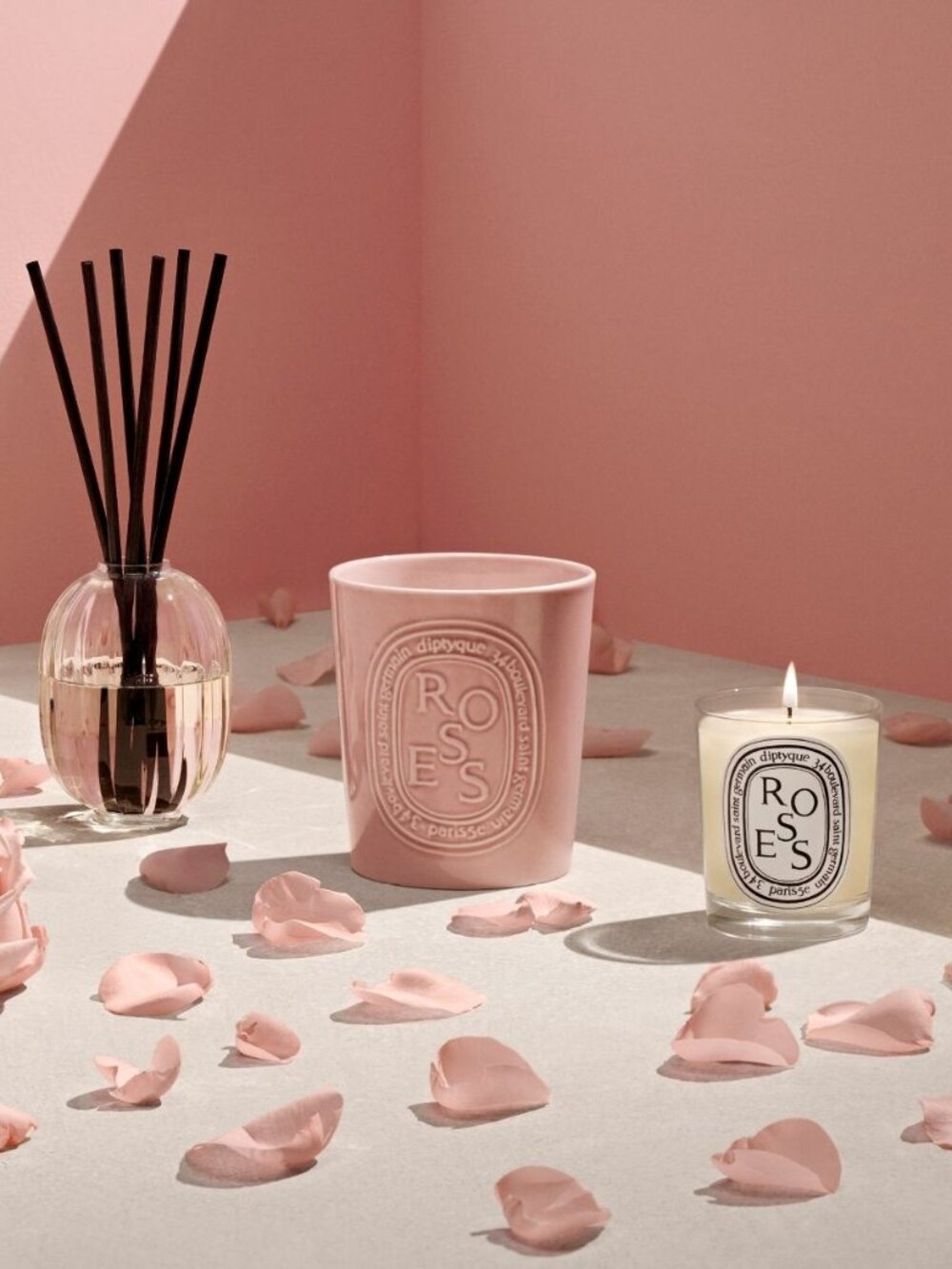 Diptyque Roses Scented Candle,Rose Floral Fresh,Travel Size 35g,1.23oz-BOXED-NEW - Picture 4 of 13